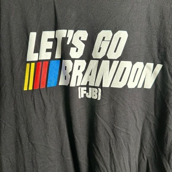 EUC Next Level Unisex Black Short Sleeve Graphic Tee Shirt Let’s Go Brandon -XXL - Picture 2 of 5